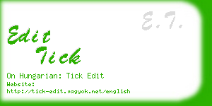 edit tick business card